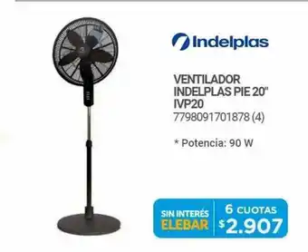 Ventilador indelplas pie 20