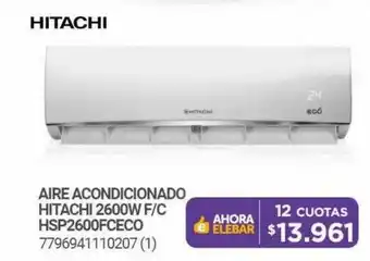Punto Blu Aire acondicionado hitachi 2600w f c hsp2600fceco oferta