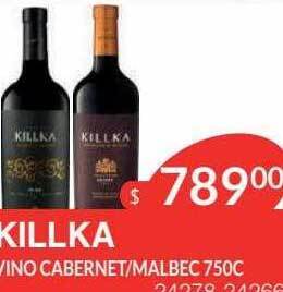 Masivos Killka vino cabernet malbec oferta