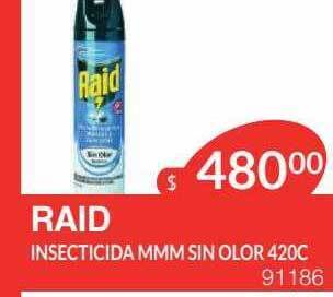 Masivos Raid insecticida mmm sin olor oferta