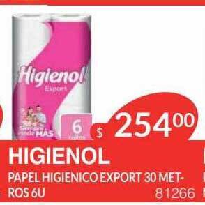 Masivos Higienol papel higienico export 30 metros oferta