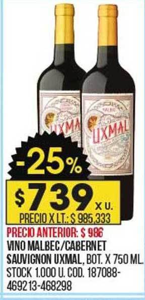 Coto Vino malbec cabernet sauvignon uxmal oferta