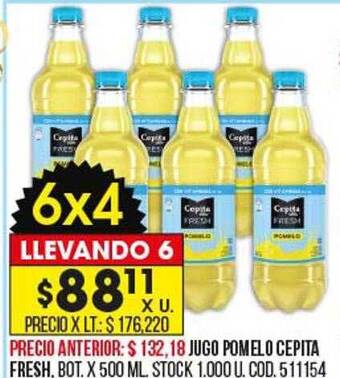 Coto Jugo pomelo cepita fresh oferta