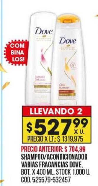 Coto Shampoo acondicionador varias fragancias dove oferta