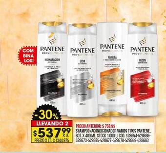 Coto Shampoo acondicionador varios tipos pantene oferta