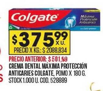 Coto Crema dental máxima protección anticaries colgate oferta