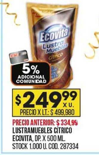 Coto Lustramuebles cítrico ecovita oferta