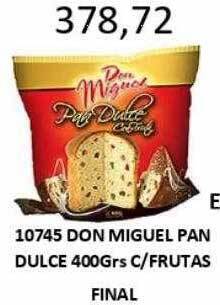 Hipermay Don miguel pan dulce c frutas oferta