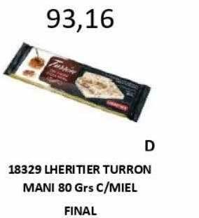 Hipermay Lheritier turron mani c miel oferta