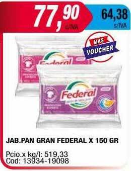 Maxiconsumo Jab. pan gran federal oferta