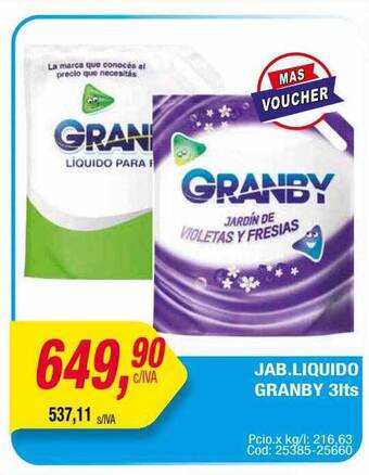 Maxiconsumo Jab. liquido granby oferta