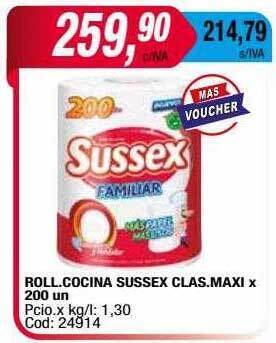 Maxiconsumo Roll. cocina sussex clas. maxi oferta