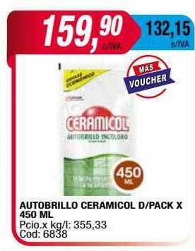 Maxiconsumo Autobrillo ceramicol d pack oferta