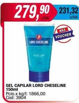Maxiconsumo Gel capilar lord cheseline oferta