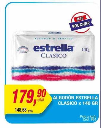 Maxiconsumo Algodón estrella clasico oferta