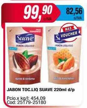 Maxiconsumo Jabon toc. liq suave oferta