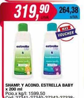 Maxiconsumo Shamp. y acond. estrella baby oferta