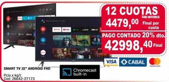 Maxiconsumo Smart tv 32 oferta