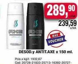 Maxiconsumo Desod. y antit. axe oferta