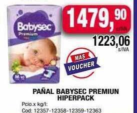 Maxiconsumo Pañal babysec premium hiperpack oferta