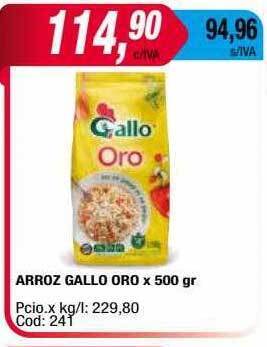 Maxiconsumo Arroz gallo oro oferta