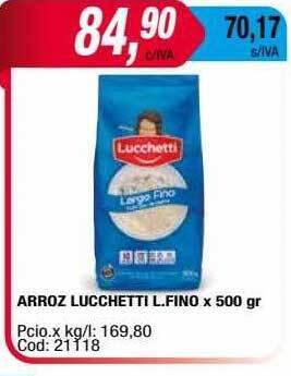 Maxiconsumo Arroz lucchetti l. fino oferta