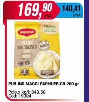 Maxiconsumo Pur. ins maggi pap huer cr oferta