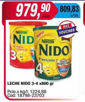 Maxiconsumo Leche nido 3-4 oferta