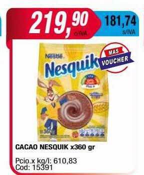 Maxiconsumo Cacao nesquik oferta