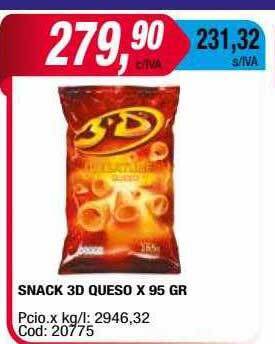 Maxiconsumo Snack 3d queso oferta