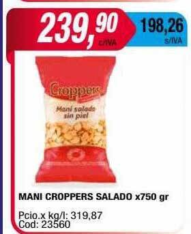 Maxiconsumo Mani croppers salado oferta