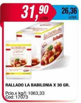 Maxiconsumo Rallado la babilonia oferta