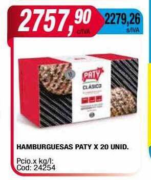 Maxiconsumo Hamburguesas paty oferta