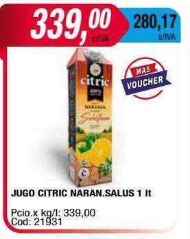 Maxiconsumo Jugo citric naran. salus oferta