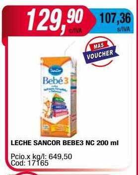 Maxiconsumo Leche sancor bebe3 nc oferta