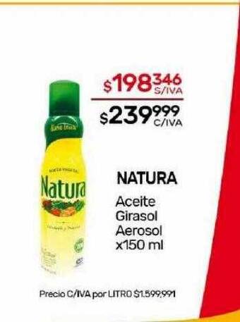 Nini Mayorista Natura aceite girasol aerosol oferta