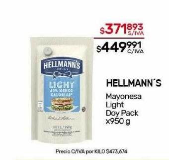 Nini Mayorista Hellmann's mayonesa light oferta