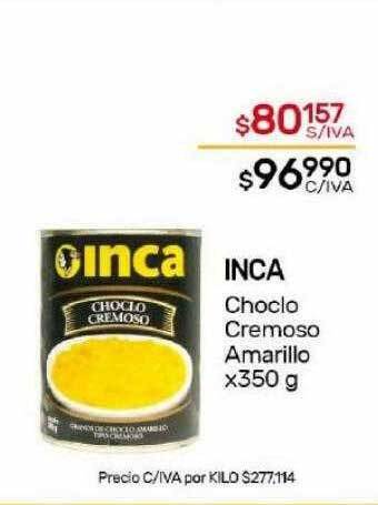 Nini Mayorista Inca choclo cremoso amarillo oferta
