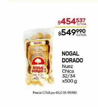 Nogal dorado nuez chica 32 34
