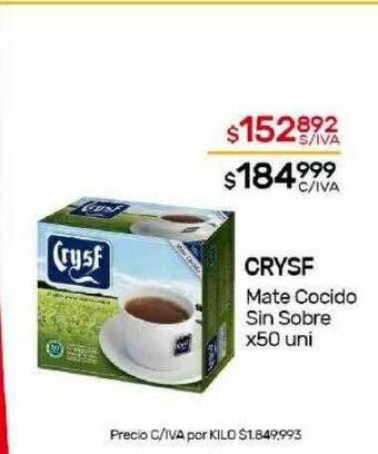 Nini Mayorista Crysf mate cocido sin sobre oferta