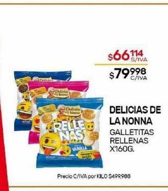 Nini Mayorista Delicias de la nonna galletitas rellenas oferta