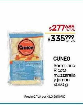 Nini Mayorista Cuneo sorrentino ricota muzzarella y jamón oferta