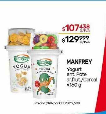 Nini Mayorista Manfrey yogurt ent pote ar frut cereal oferta
