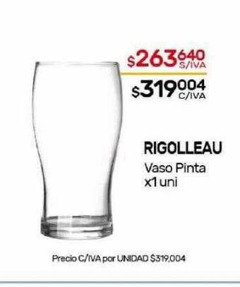 Nini Mayorista Rigolleau vaso pinta oferta
