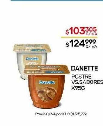 Nini Mayorista Danette postre vs sabores oferta