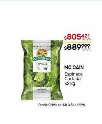 Nini Mayorista Mc cain espinaca cortada oferta