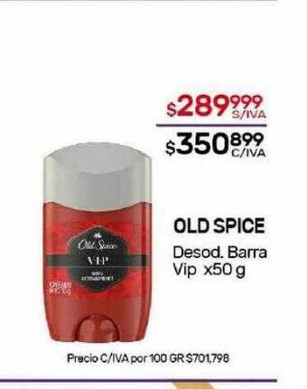 Nini Mayorista Old spice desod barra vip oferta