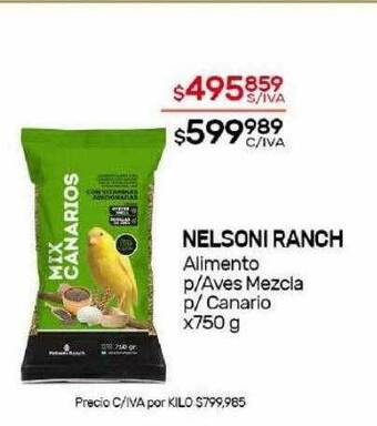 Nini Mayorista Nelsoni ranch alimento p aves mezcla p canario oferta
