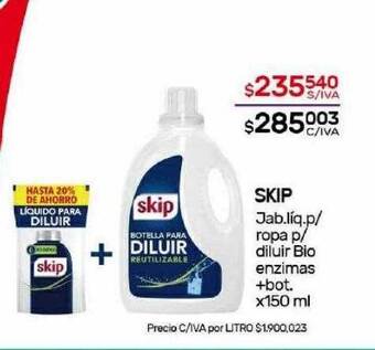 Nini Mayorista Skip jab liq p ropa p diluir bio enzimas +bot oferta