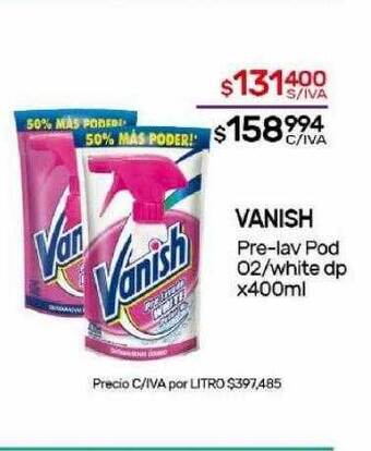 Nini Mayorista Vanish pre-lav pod 02 white dp oferta